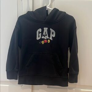 GAP Kids Black Hoodie with Mickey Graphic